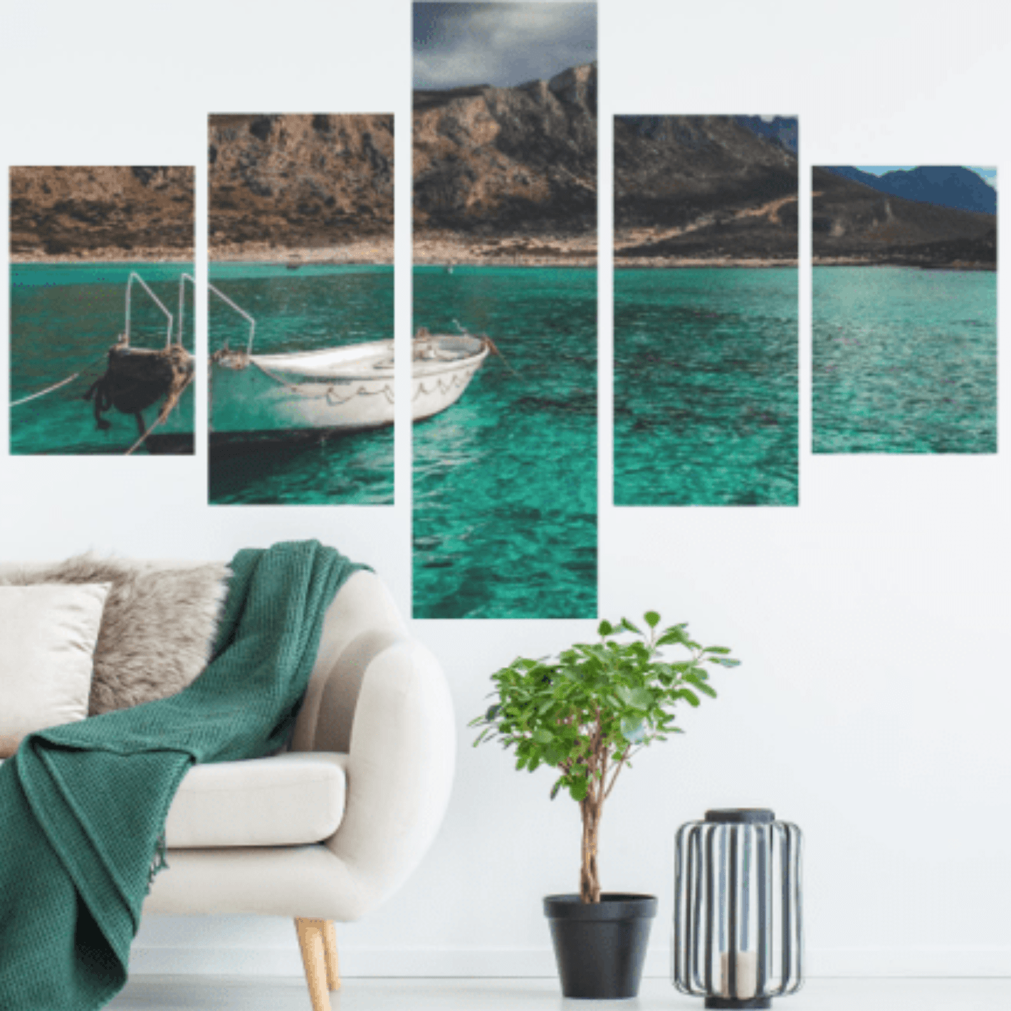 Multi canvas - Barca plutind pe apa - Zibo.ro