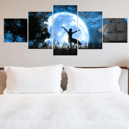 Multi canvas din 5 piese - Dansand in noapte - Zibo.ro