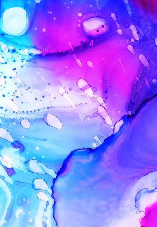 Tablou Canvas - Multi Peliculă Abstract Mov Spre Albastru