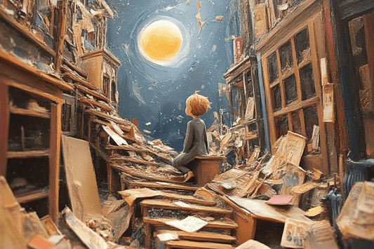 Tablou Canvas - Pe scari spre Luna