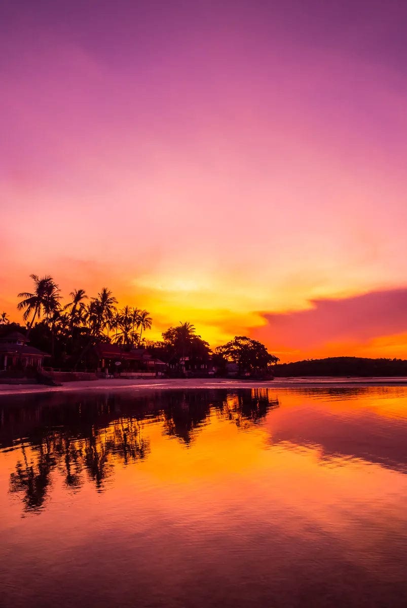 Tablou Canvas - Rasarit oglindit in Apa