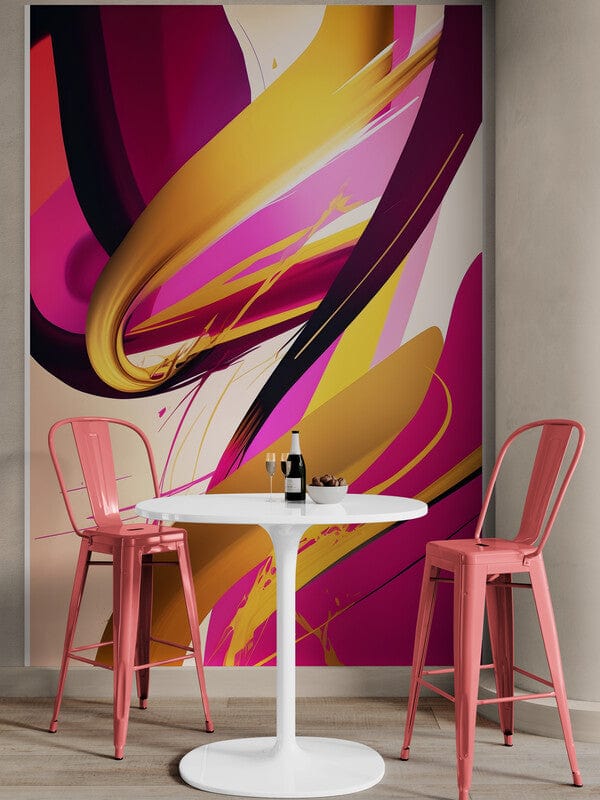 Tapet textil 1,5 X 2 m "Abstract auriu"