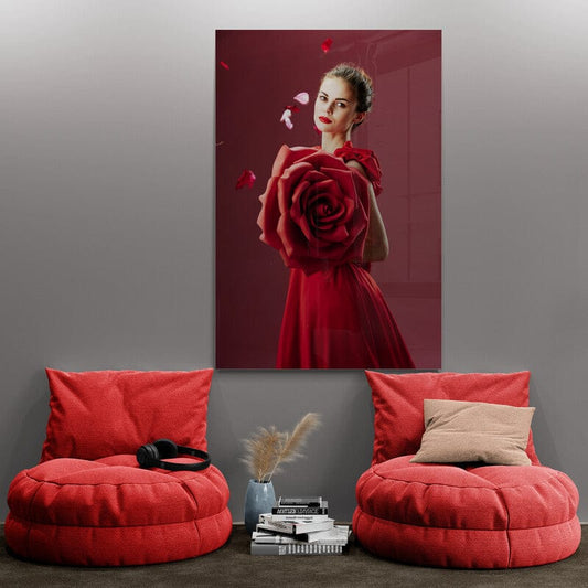 Tablou Canvas - Lady in Red