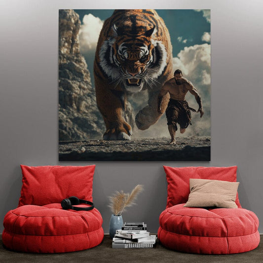 Tablou Canvas - La lupta