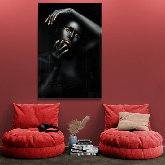 Tablou Canvas - Gold Black 5