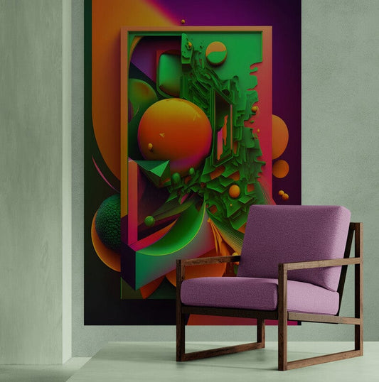 Tapet textil 1,5 X 2 m "Abstract mix de culori"