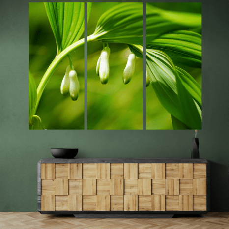 Set 3 Tablouri canvas tip puzzle - Ghiocei - Zibo.ro
