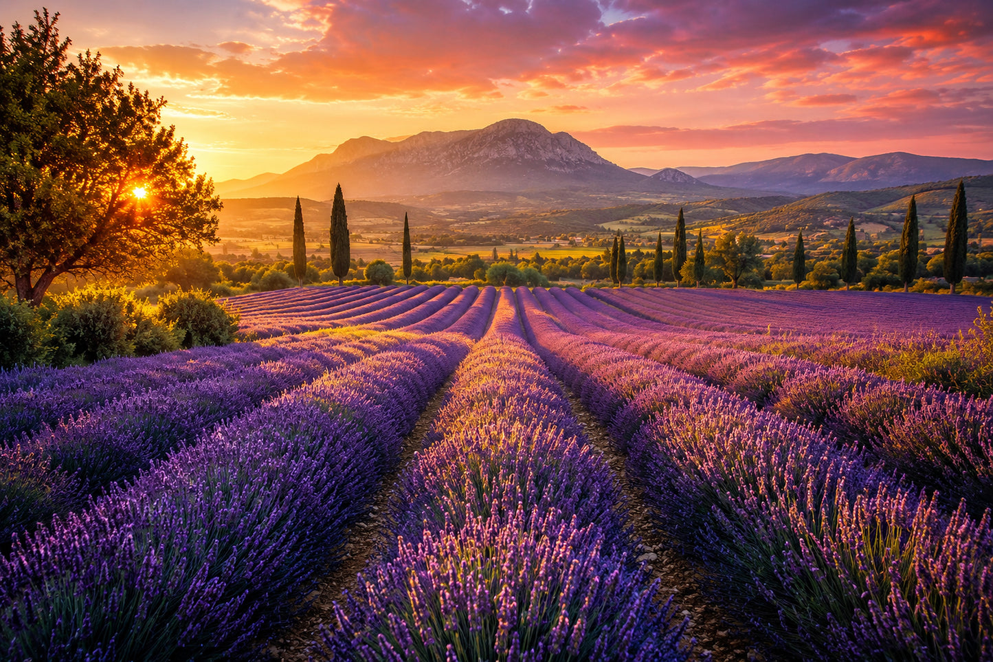 Tablou decorativ Apus în Provence