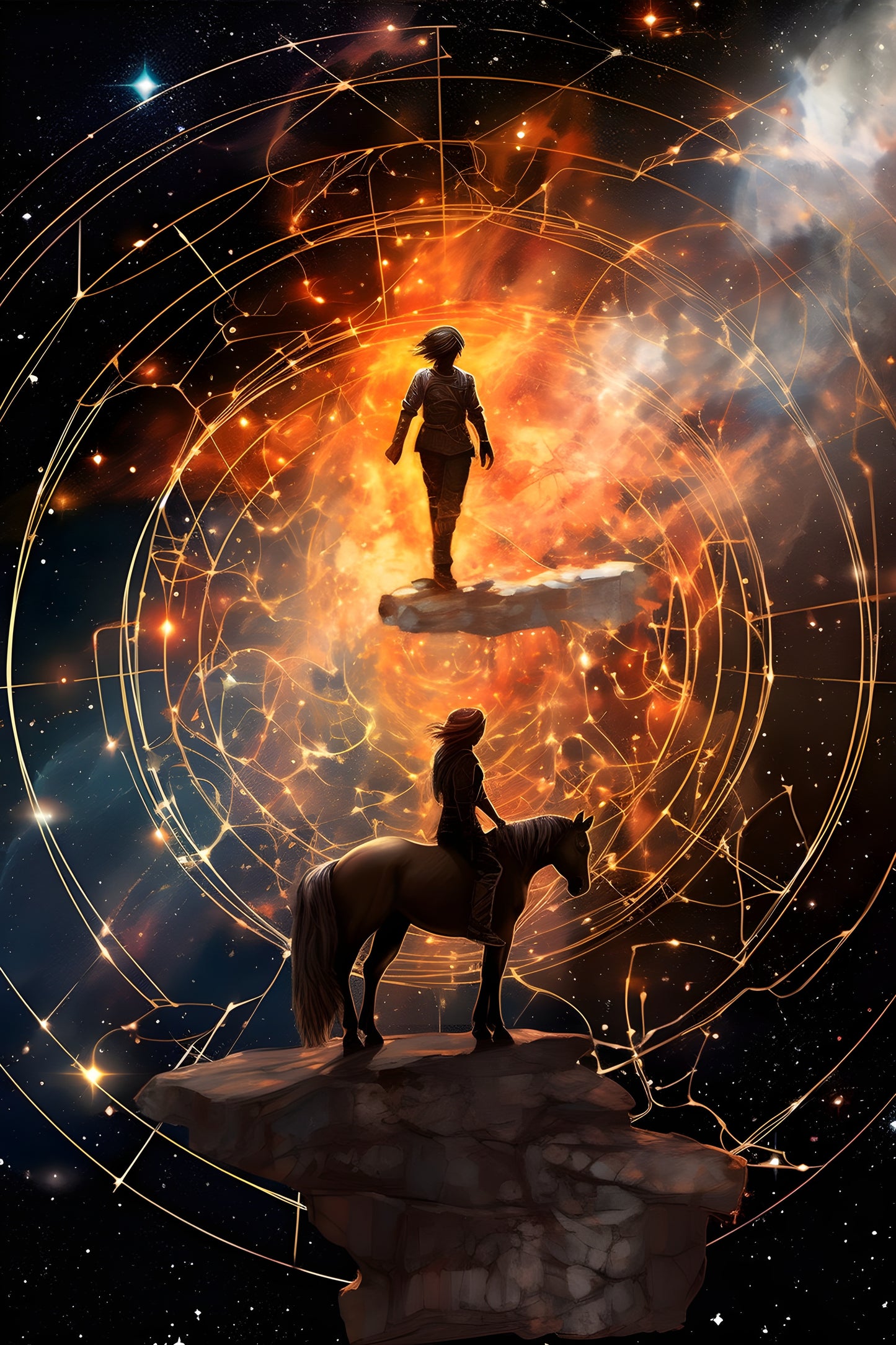 Tablou decorativ - Călărețul cosmic