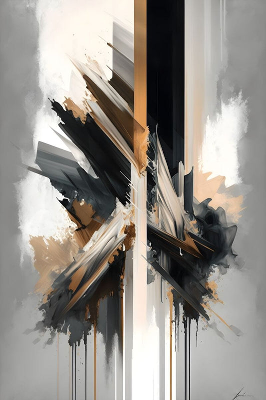 Tablou canvas - Abstract in alb si negru - Cameradevis.ro