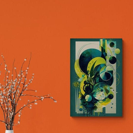 Tablou canvas - Abstract mixt de albastru si galben - Cameradevis.ro