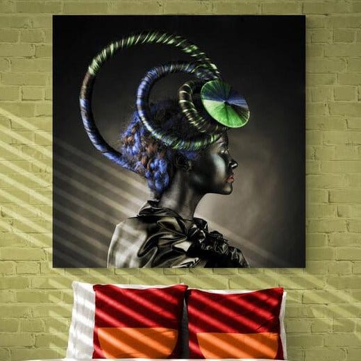 Tablou Canvas - Africana cu par impletit - Zibo.ro