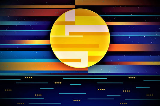 Tablou pe sticla in relief - Asfintit abstract