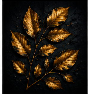 Tablou decorativ Albastru si Auriu, abstract in albastru cu auriu