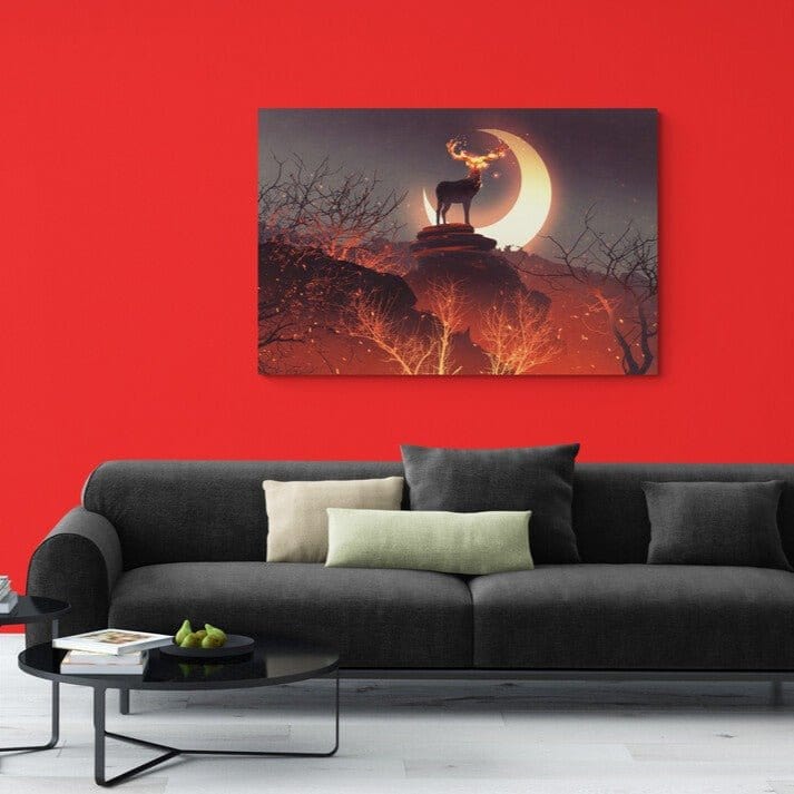 Tablou canvas - Cerbul de foc - Cameradevis.ro
