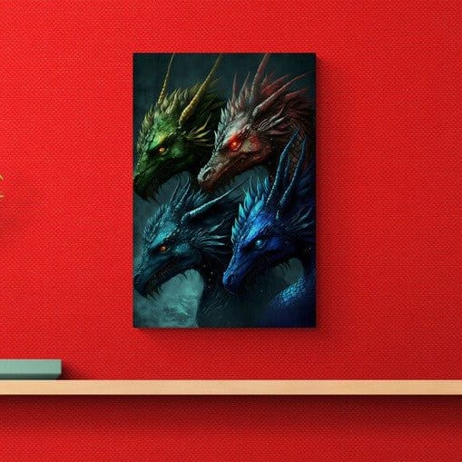 Tablou canvas - Colorful dragons - Cameradevis.ro