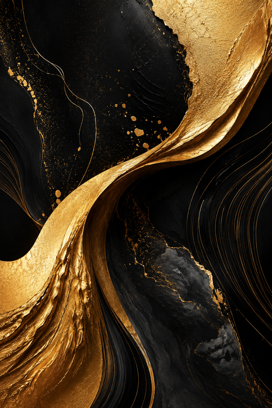 Tablou decorativ Gold Abstract, textura abstracta aurie