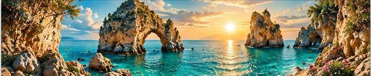 Tablou decorativ - Arcade gemene pe coasta