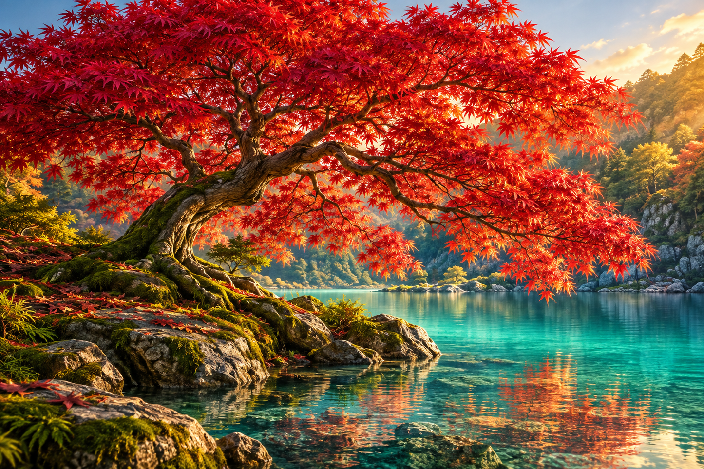 Tablou decorativ - Artarul Rosu de pe Lac