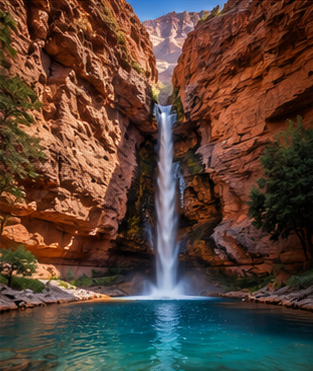 Tablou decorativ Cascada din canion