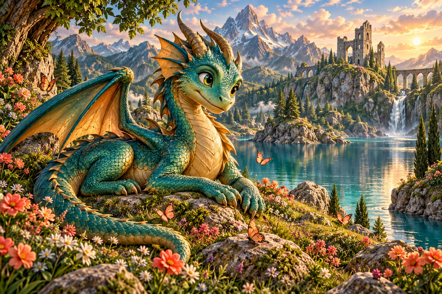 Tablou decorativ - Dragonul Prietenos