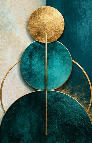 Tablou decorativ - Echilibru geometric auriu