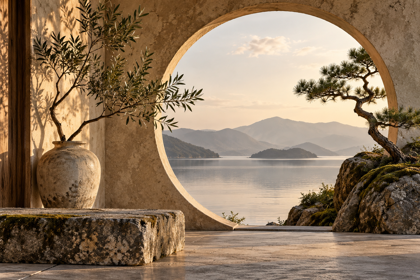Tablou decorativ - Fereastra Rotunda spre Munti