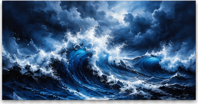 Tablou decorativ Furtuna de Indigo