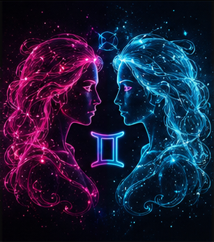 Tablou decorativ Gemenii neon