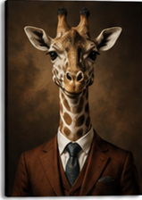 Tablou decorativ Girafa in Costum Maro