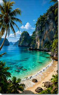 Tablou decorativ Golful Tropical