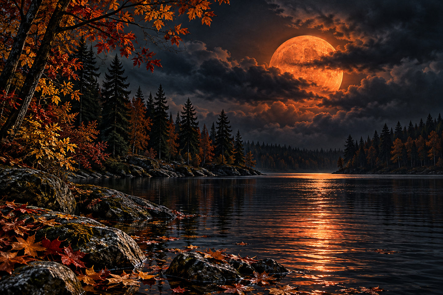 Tablou decorativ - Luna cu Nori