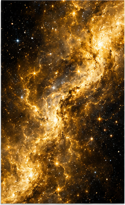 Tablou decorativ Nebuloasa Aurie
