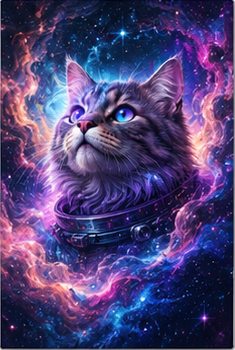 Tablou decorativ Pisica din Nebuloasa