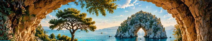 Tablou decorativ - Poarta de stanca spre mare