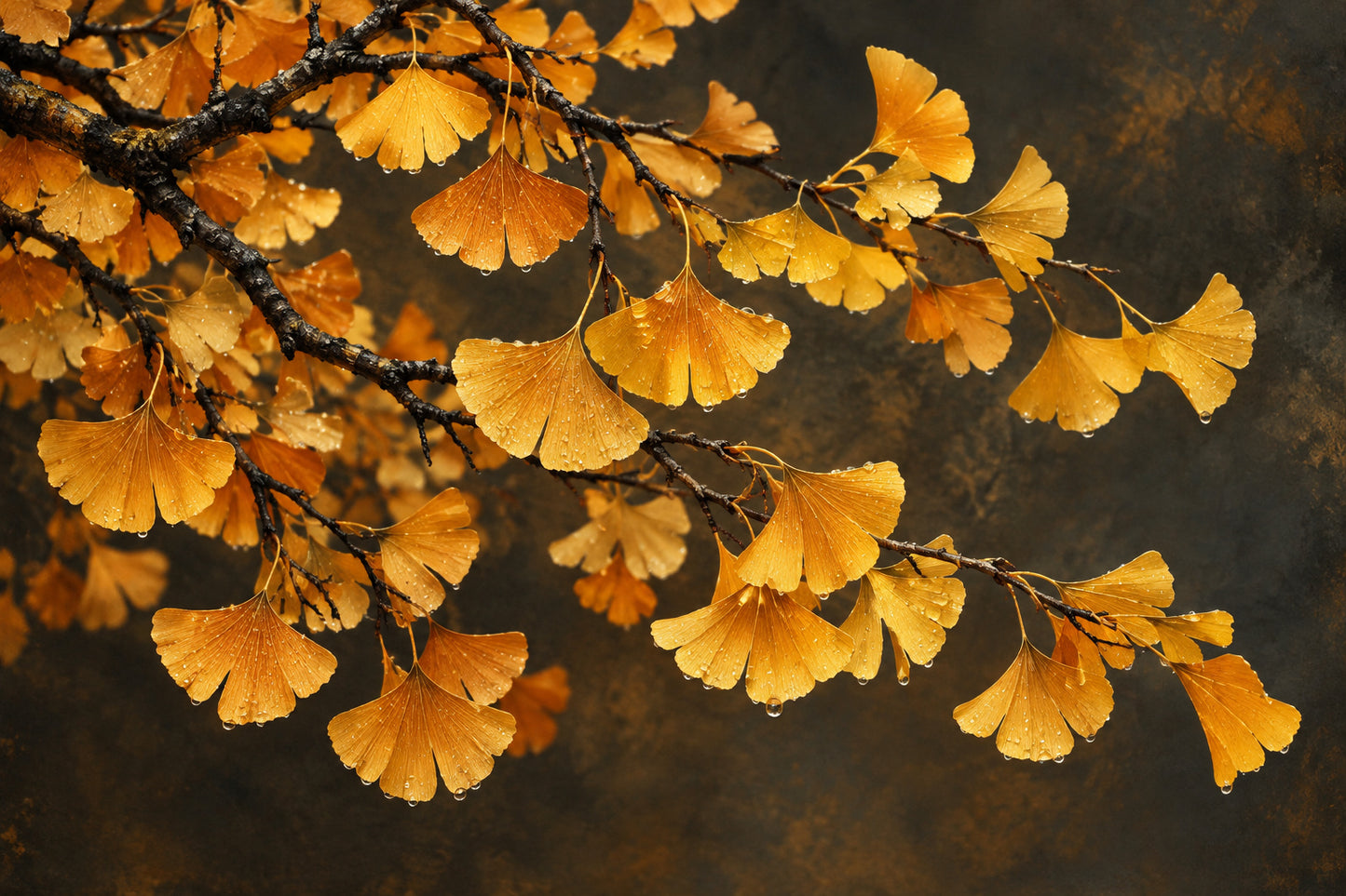 Tablou decorativ - Ramuri de Ginkgo Aurii