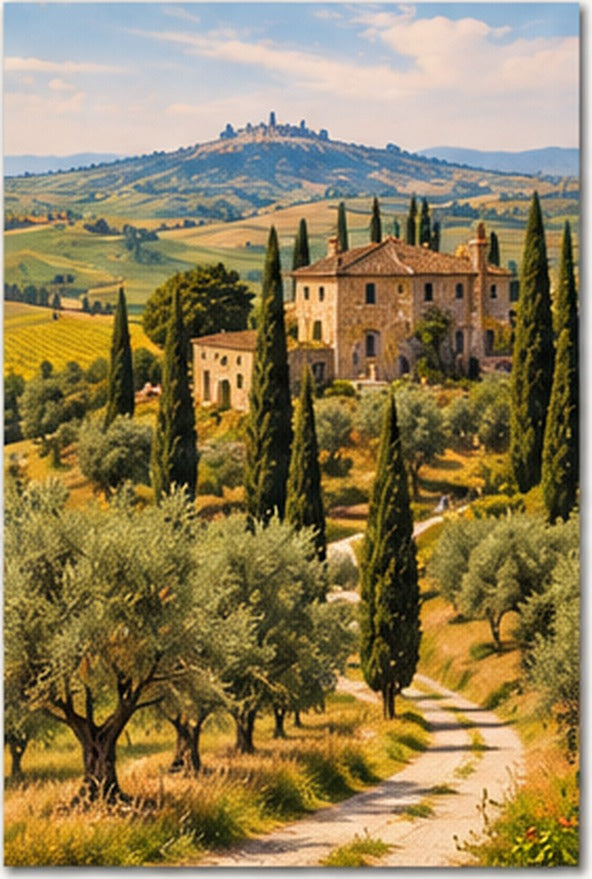 Tablou decorativ - Toscana, Peisaj rural