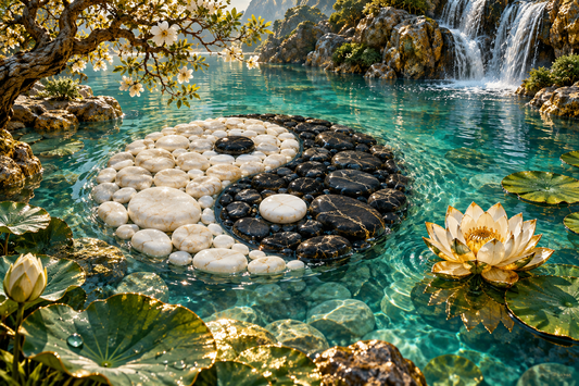 Tablou decorativ - Yin si Yang din Pietre