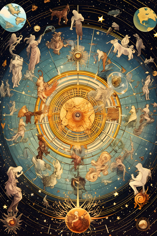 Tablou decorativ - Roata zodiacului