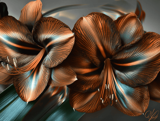 Tablou Canvas - Duo Amaryllis Elegant