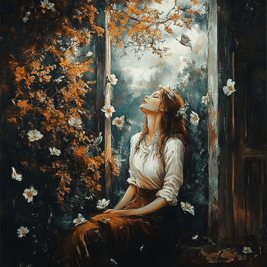 Tablou Canvas - Doamna cu Flori