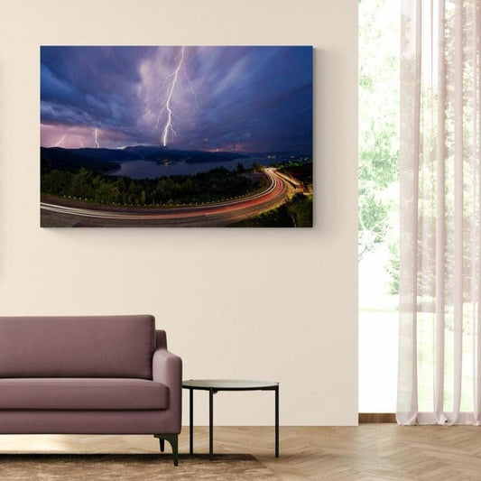 Tablou canvas romanesc - Lacul Bicaz și Masivul Ceahlau - Cameradevis.ro Cameradevis.ro