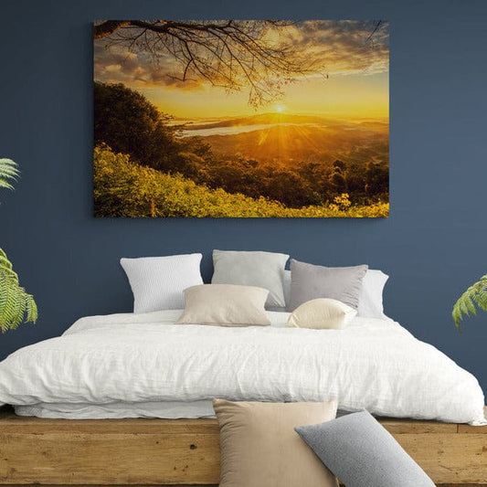 Tablou canvas - Raze de soare printre copaci - Cameradevis.ro