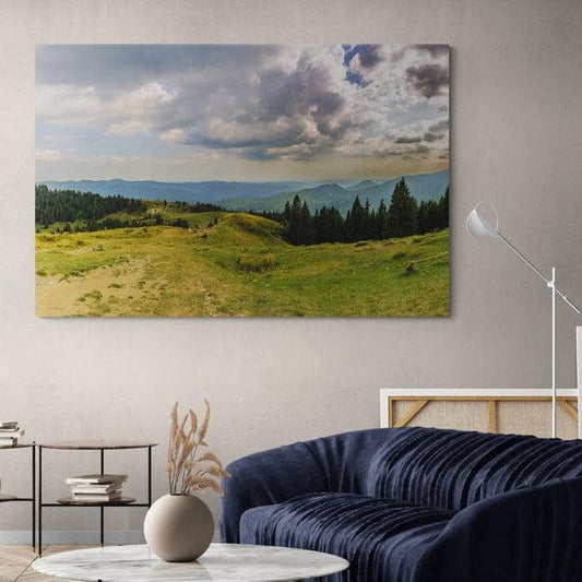 Tablou canvas romanesc - Vedere din muntii Bucegi - Cameradevis.ro