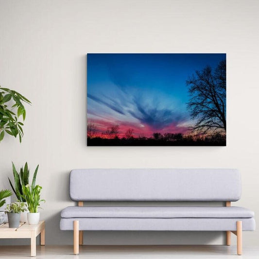 Tablou canvas romanesc - Apus de soare Cârțișoara - Cameradevis.ro Cameradevis.ro