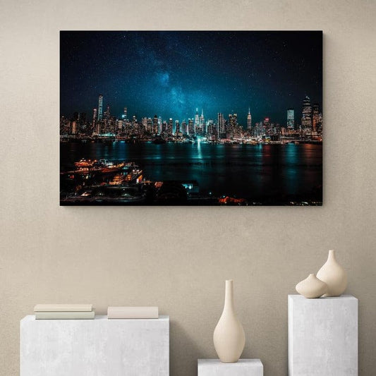 Tablou canvas - Vedere citadina de noapte - Cameradevis.ro