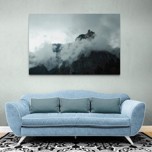 Tablou canvas romanesc - Muntii Bucegi in ceata - Cameradevis.ro