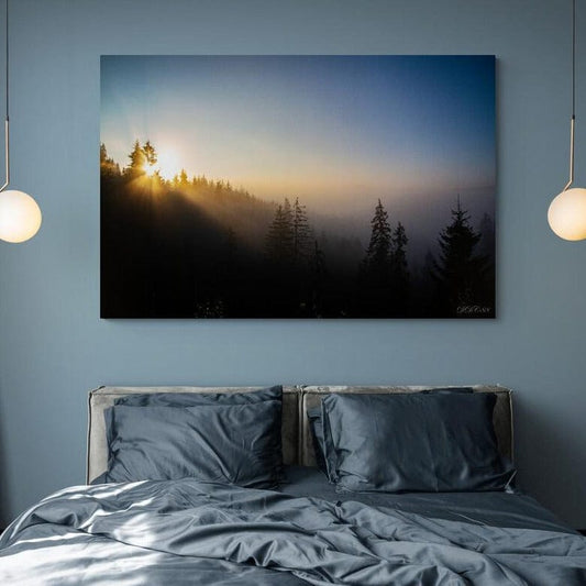 Tablou canvas romanesc - Rasarit in Pasul Mestecanis - Cameradevis.ro