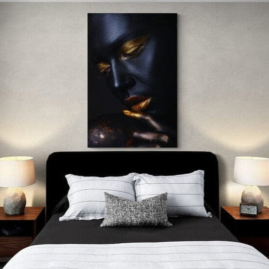 Tablou canvas - Machiaj auriu - Cameradevis.ro Cameradevis.ro