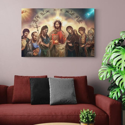 Tablou Canvas - Iisus Hristos inconjurat de sfinti - Cameradevis.ro Cameradevis.ro
